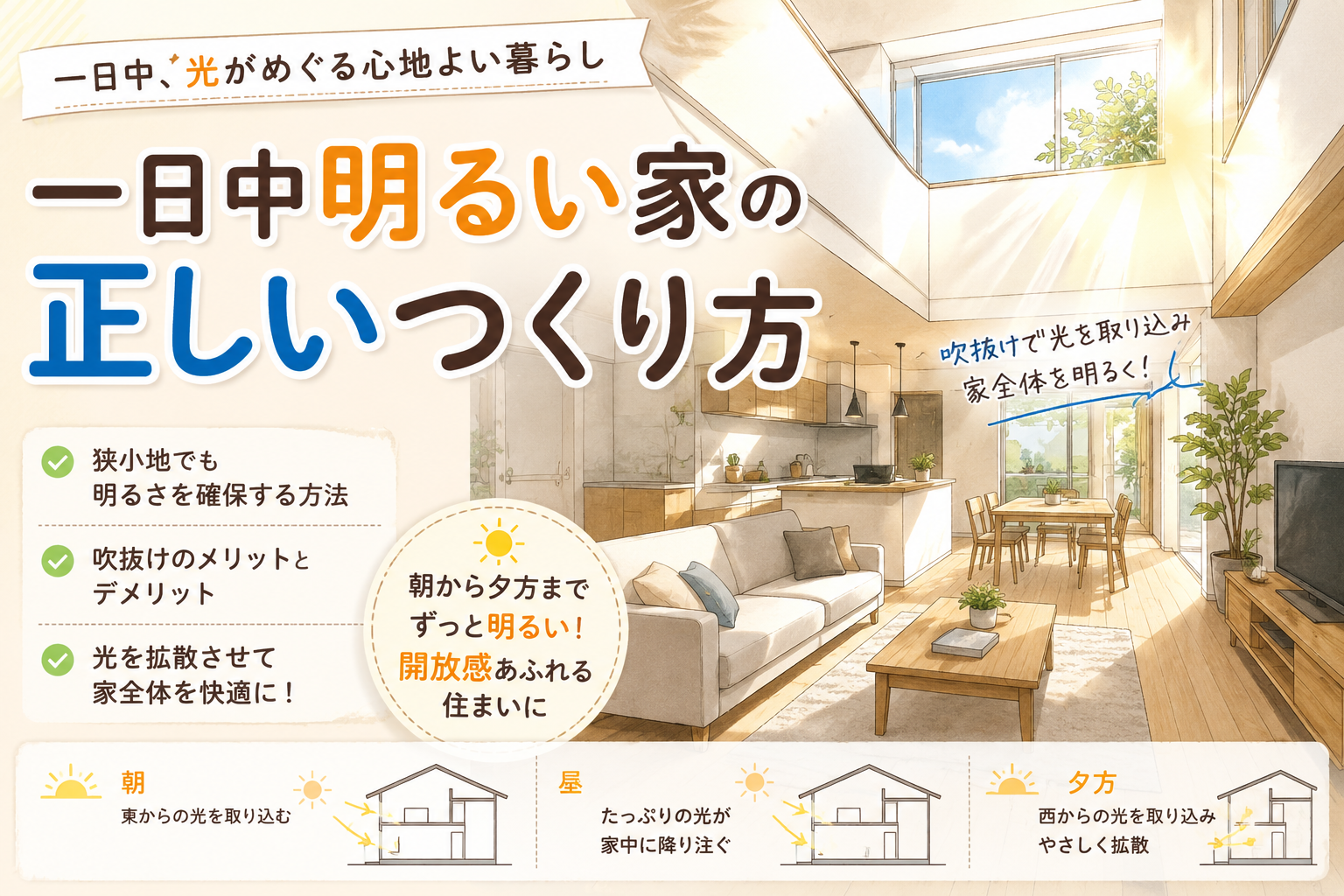一日中明るい家の正しいつくり方