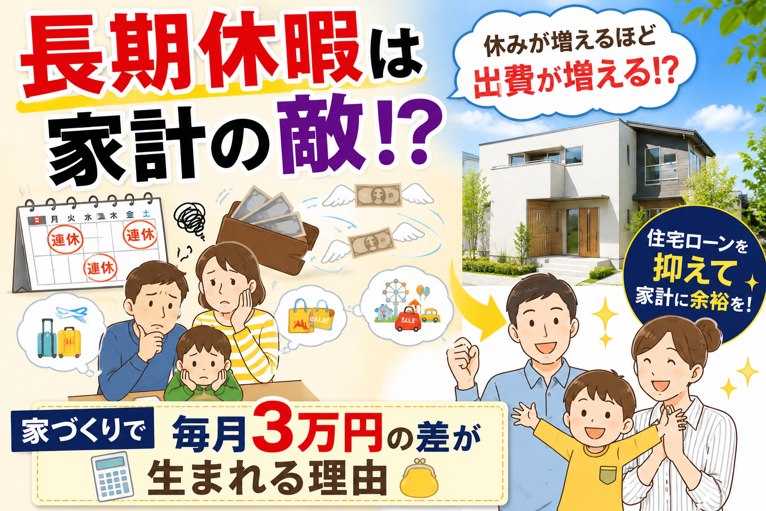 長期休暇は家計の敵！？