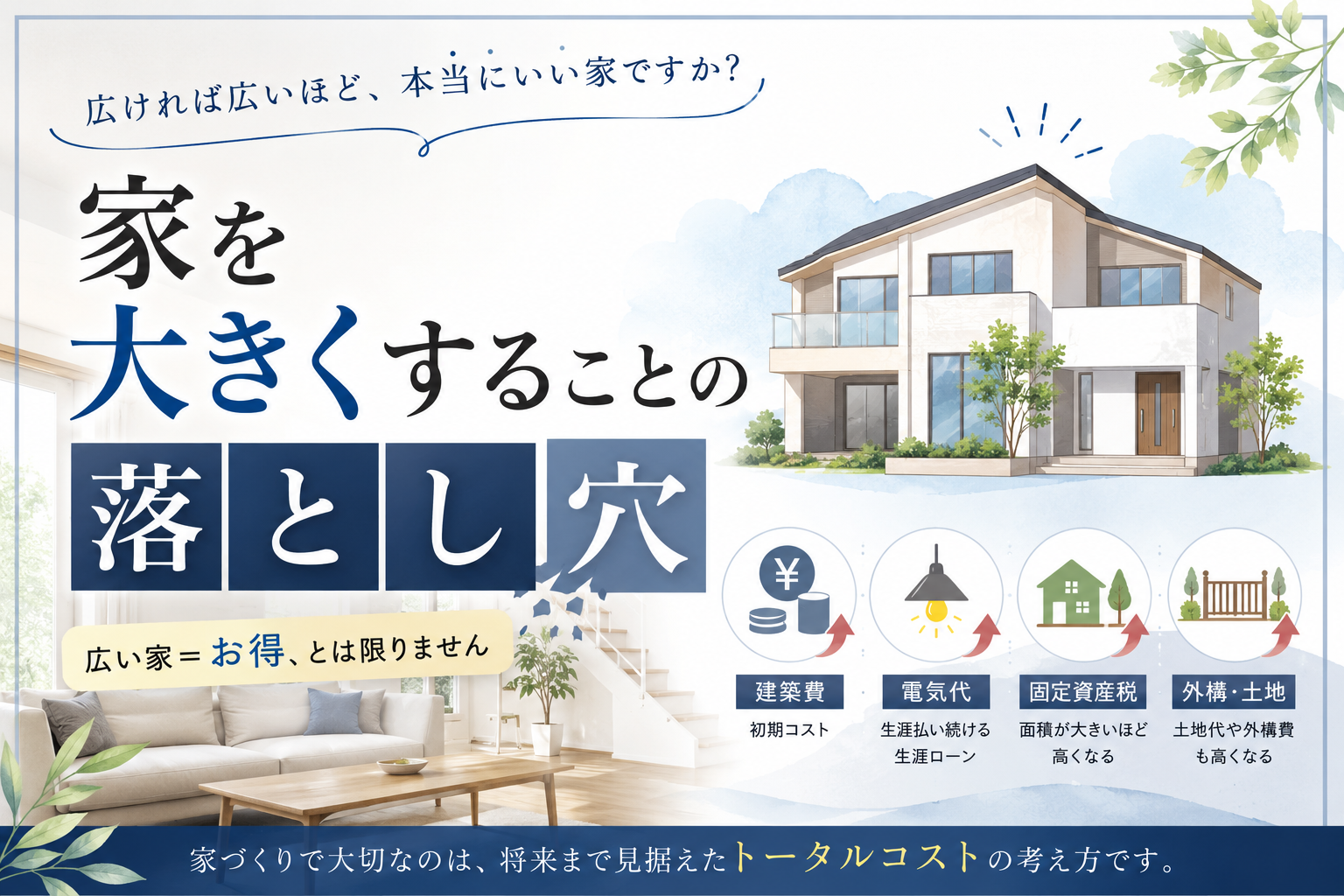 家を大きくすることの落とし穴