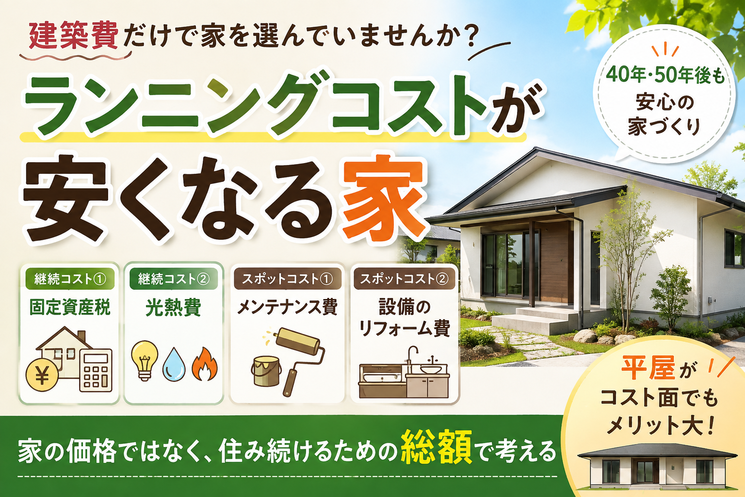 ランニングコストが安くなる家 アイキャッチ画像