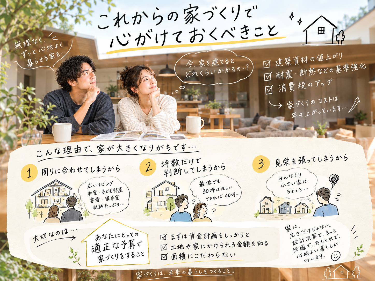 これからの家づくりで心がけておくべきこと アイキャッチ画像