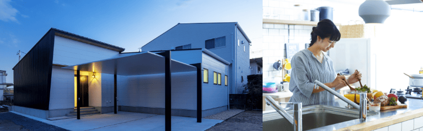 住宅で過ごす女性 住宅内観 写真